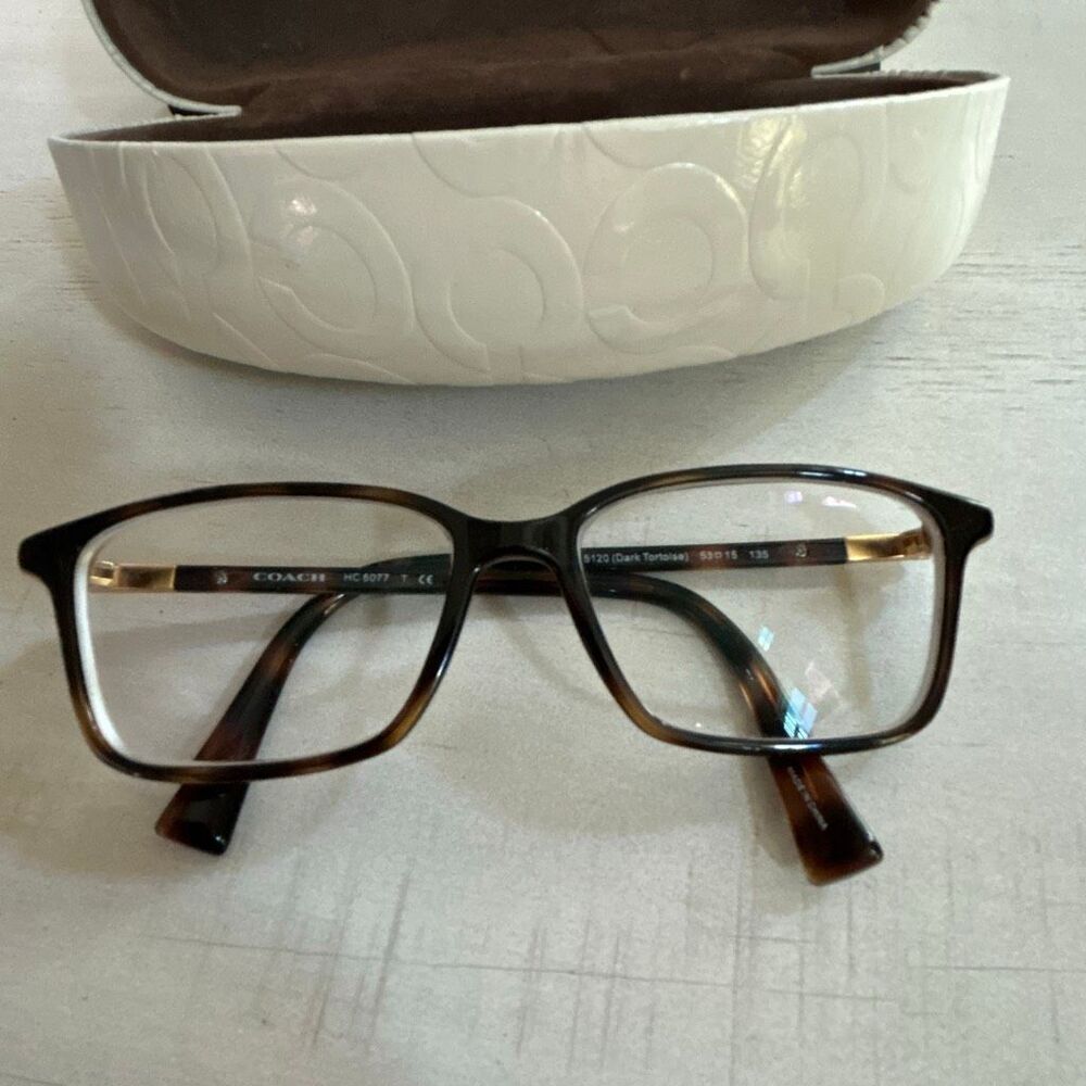 Coach Tortoise Eyeglass Frames With Case - image 2